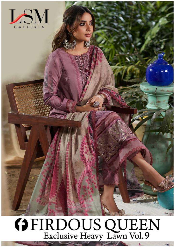 LSM Firdous Queen Vol-9 -Dress Material -Wholesale Catalog