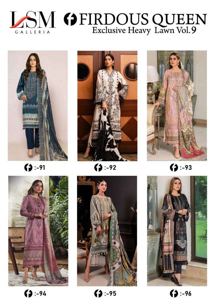 LSM Firdous Queen Vol-9 -Dress Material -Wholesale Catalog