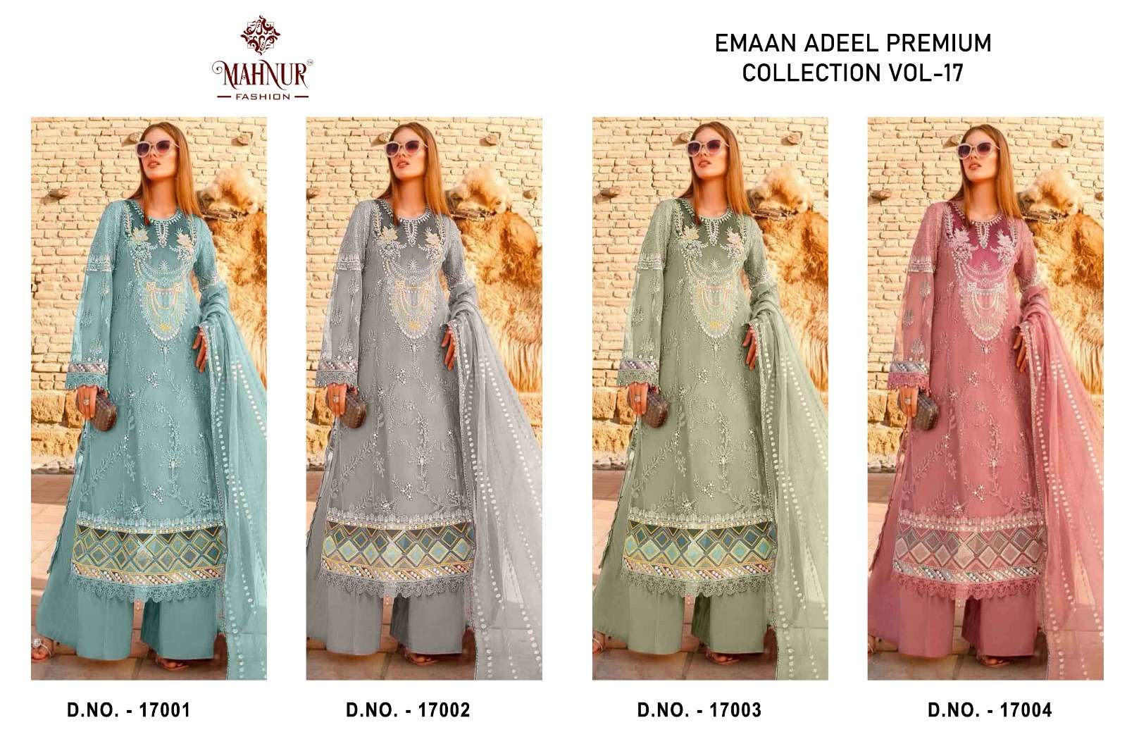 Mahnur Emaan Adeel Vol 17 Pakistani Suits Wholesale catalog