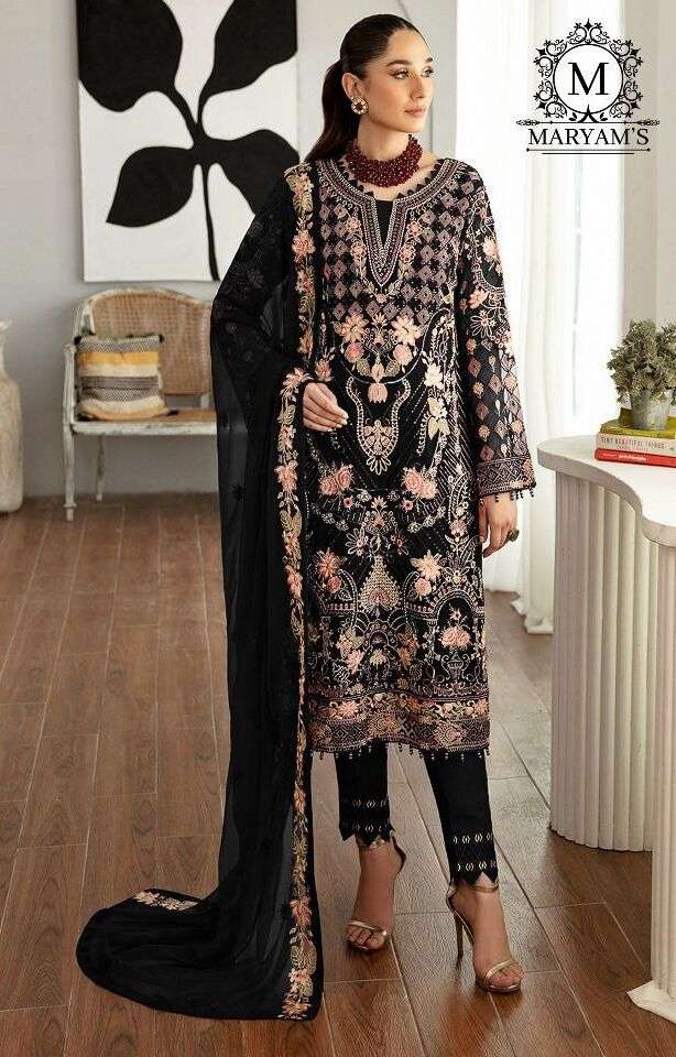 Maryams 162 Georgette Embroidery Salwar Kameez Wholesale catalog