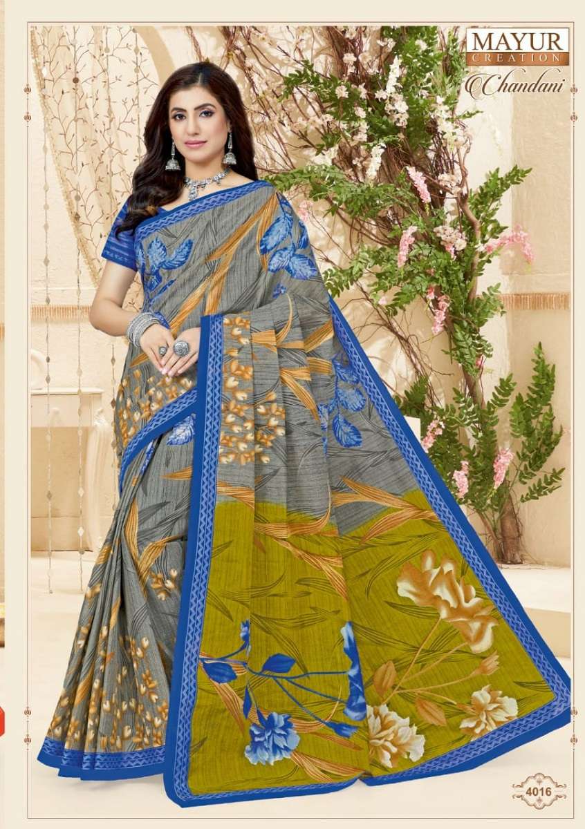 Mayur Chandani Cotton Saree Vol-4 -Dress Material -Wholesale Catalog