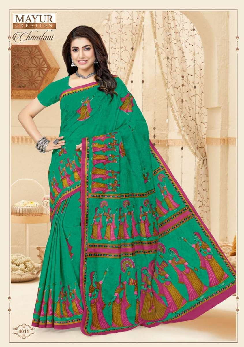 Mayur Chandani Cotton Saree Vol-4 -Dress Material -Wholesale Catalog