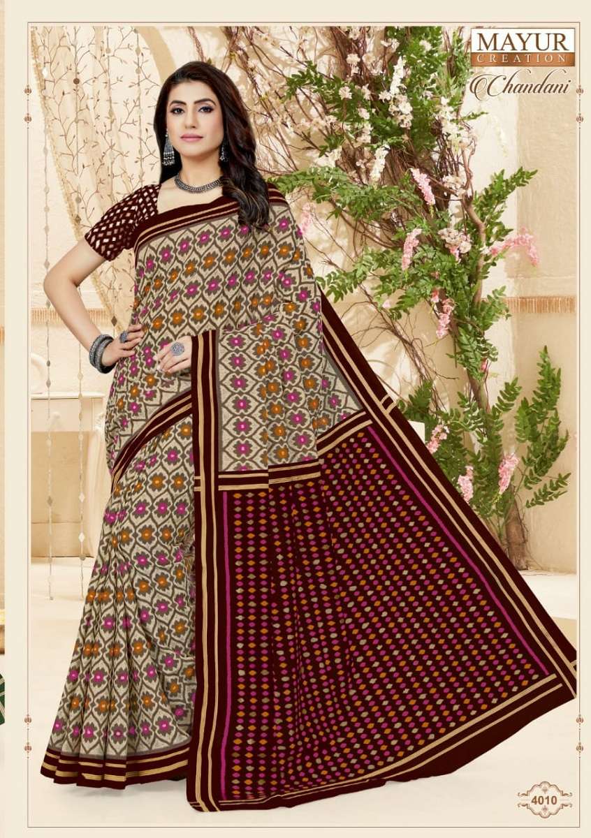 Mayur Chandani Cotton Saree Vol-4 -Dress Material -Wholesale Catalog