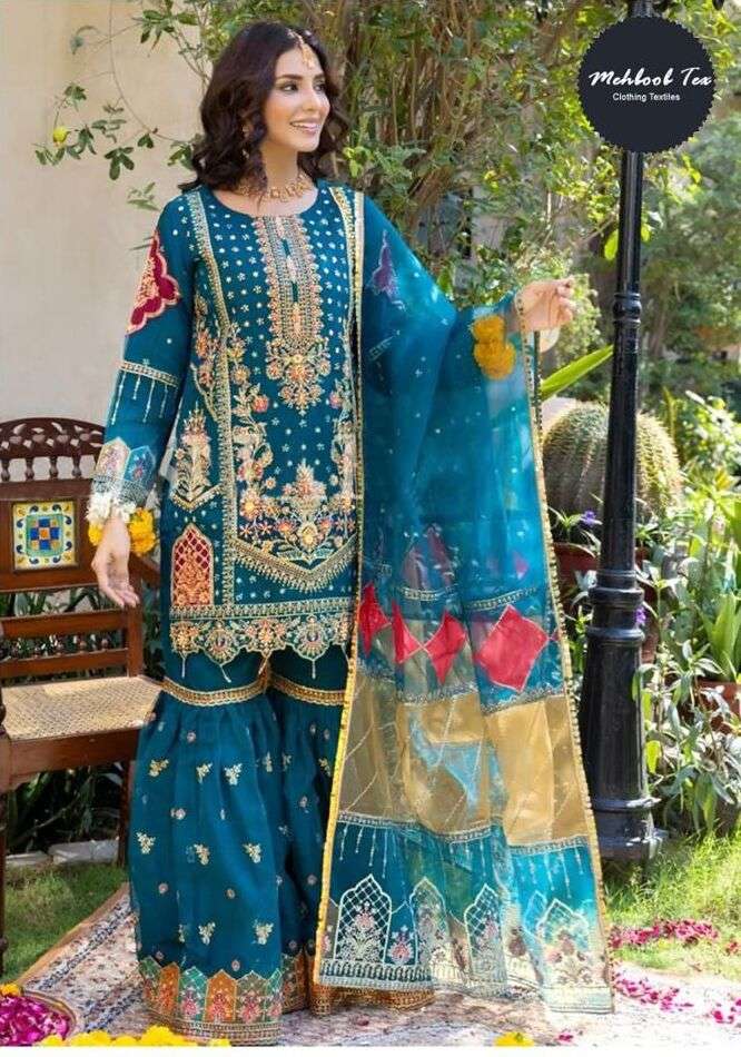 Mehboob Tex 1240 Organza Pakistani Suits Wholesale catalog