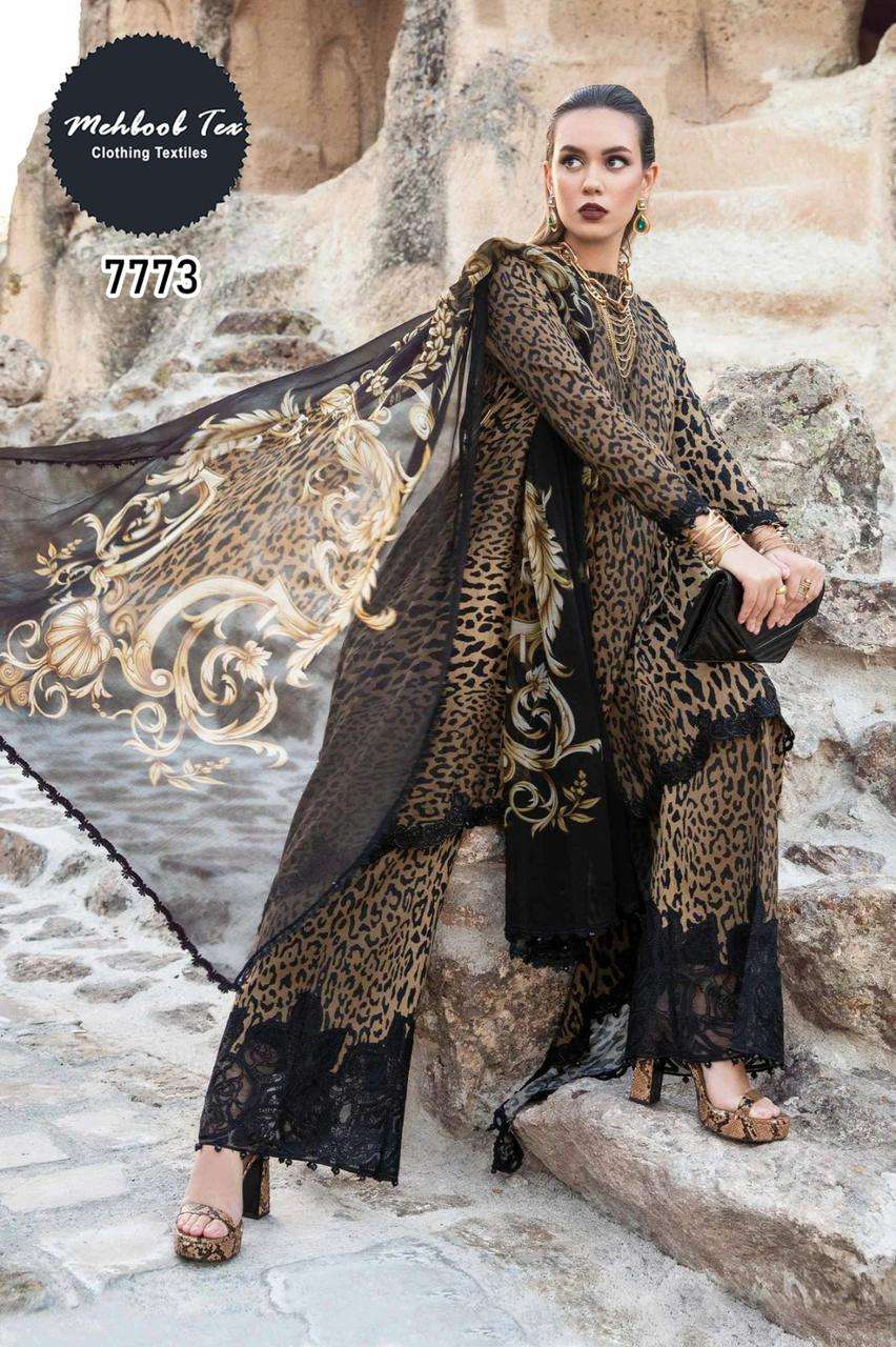 Mehboob Tex Maria B Hits 1267 Chiffon Dupatta Pakistani Suits Wholesale catalog
