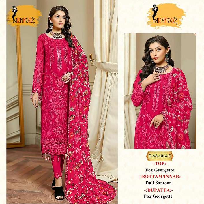 Mehfooz Pakistani Work Suite -Dress Material -Wholesale Catalog