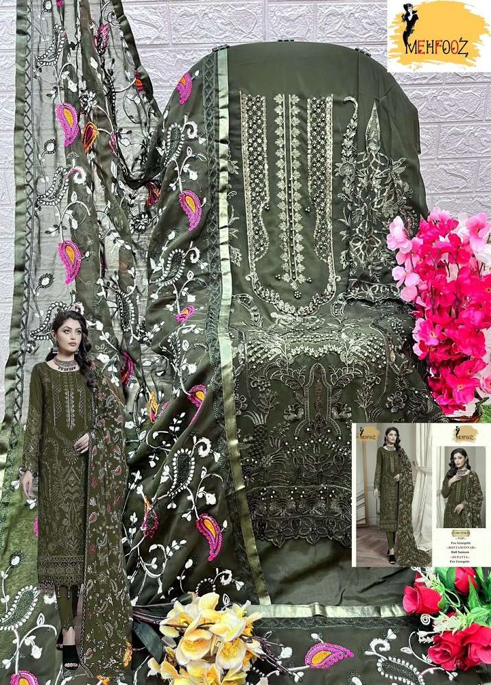 Mehfooz Pakistani Work Suite -Dress Material -Wholesale Catalog
