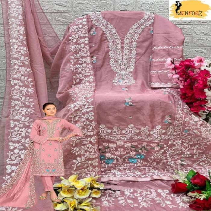 Mehfooz Pakistani Work Suits D No.-1019 -Dress Material -Wholesale Catalog