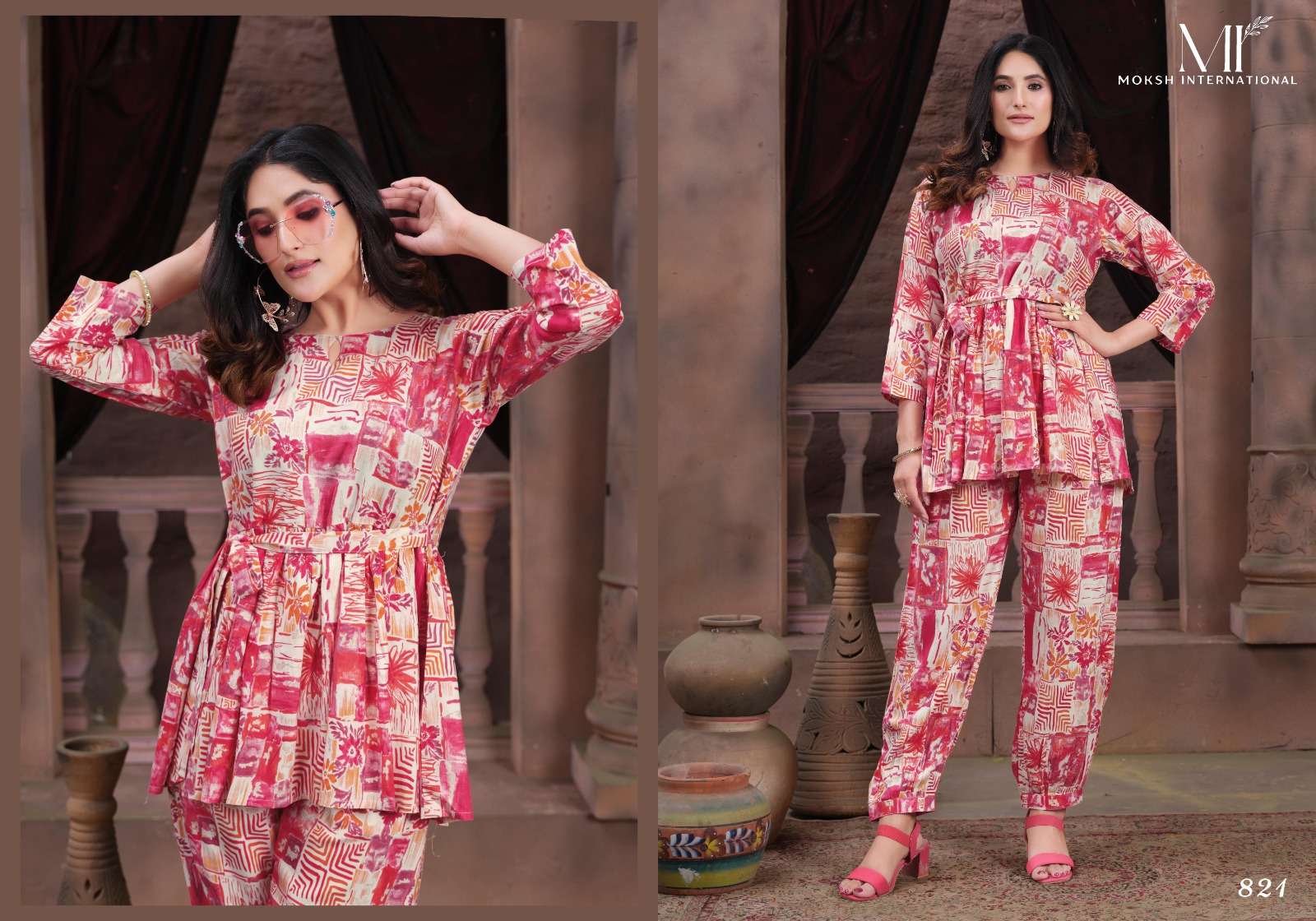 Moksh International Co ord Kesar Western wear Co ord set Wholesale