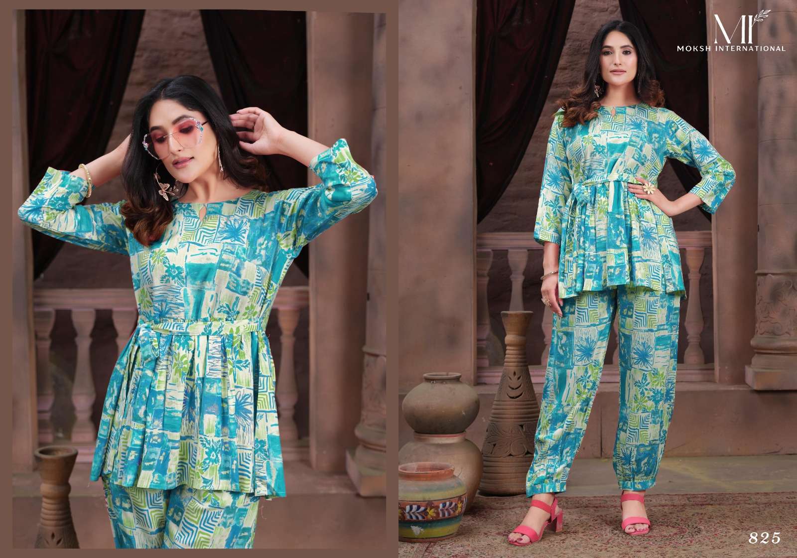 Moksh International Co-ord Kesar Western wear Co ord set Wholesale catalog