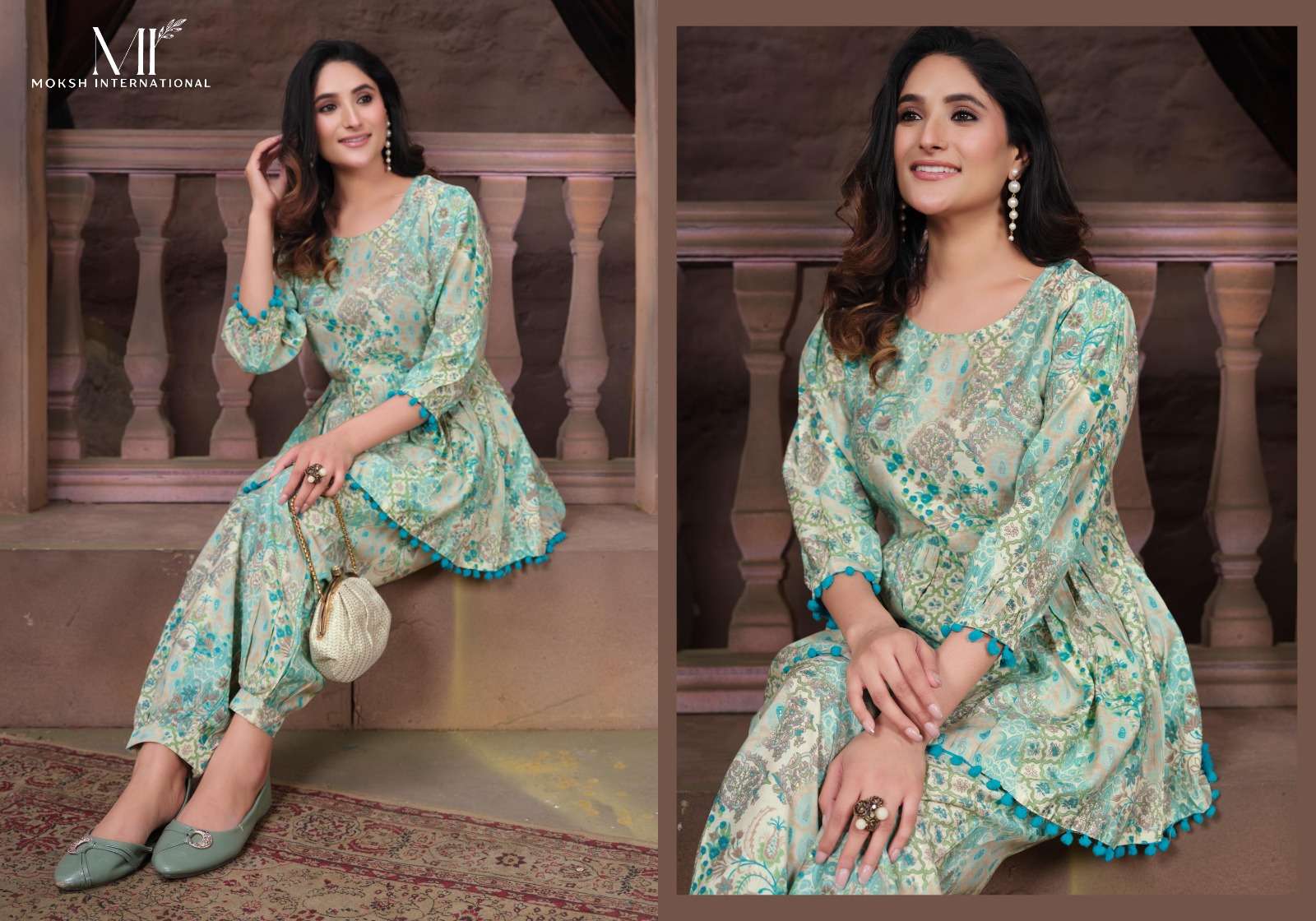 Moksh International Co-ord Kesar Western wear Co ord set Wholesale catalog