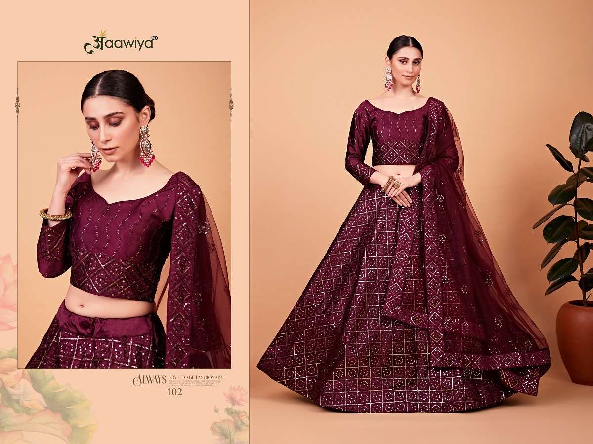NAYRA VOL-1 WINE Lehenga choli Wholesale catalog
