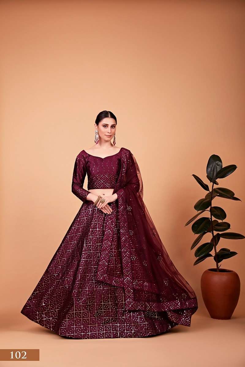 NAYRA VOL-1 WINE Lehenga choli Wholesale catalog