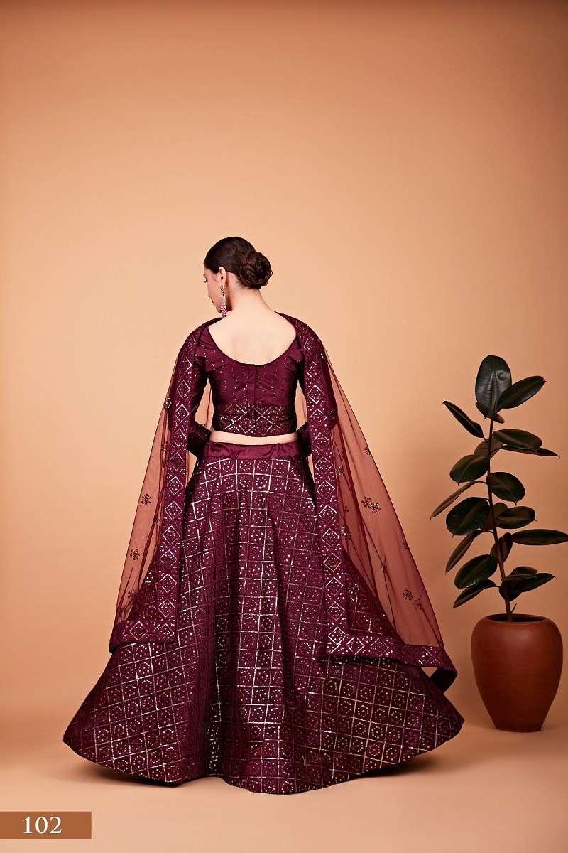 NAYRA VOL-1 WINE Lehenga choli Wholesale catalog