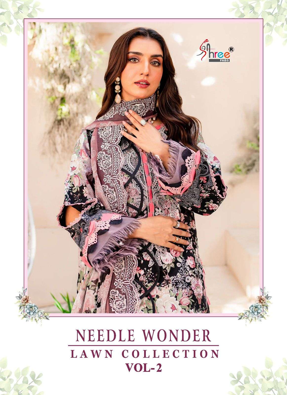 NEEDLE WONDER LAWN COLLECTION VOL 2 siffon Salwar Kameez Wholesale catalog