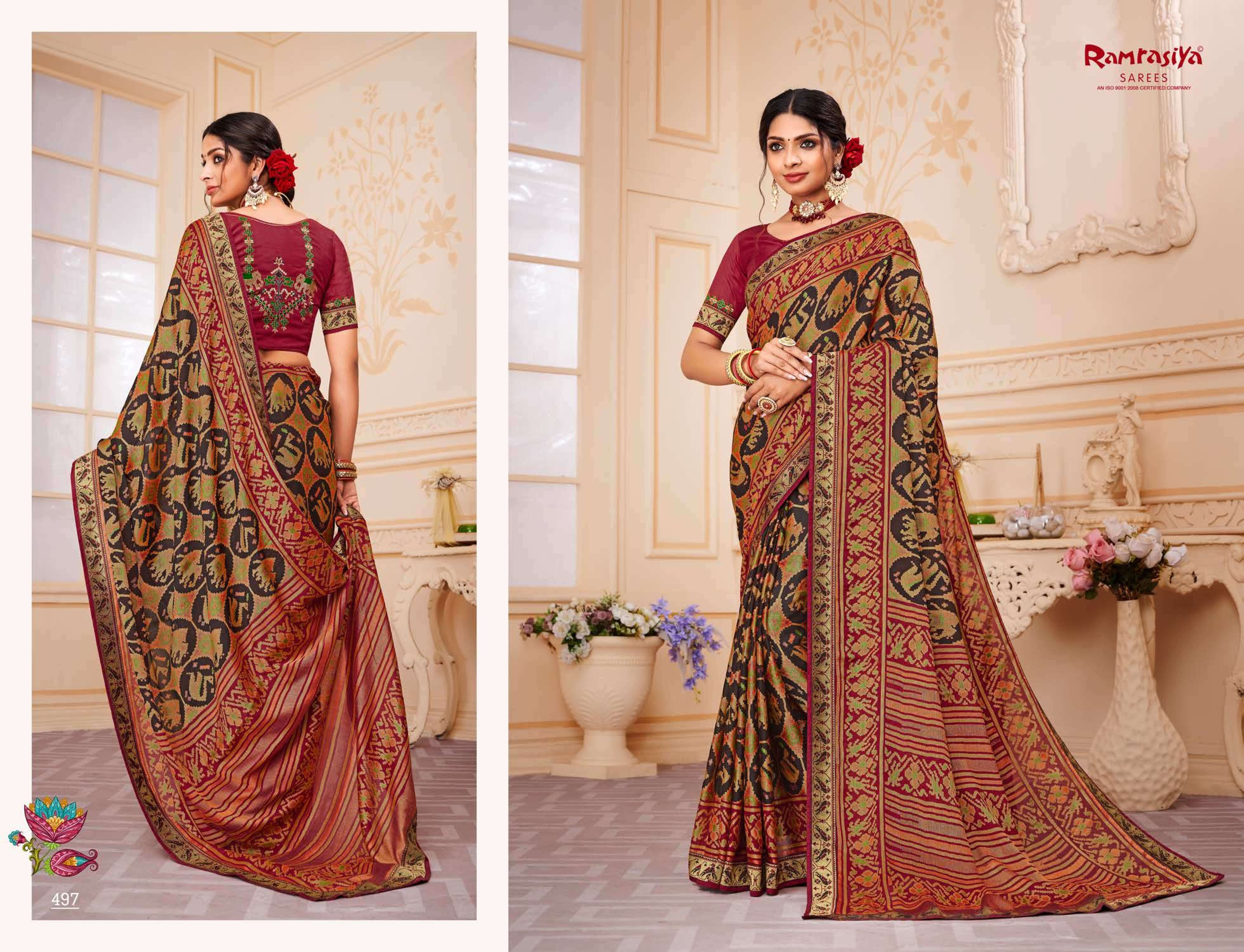Ram Rasiya Mrignayani Saree Wholesale catalog