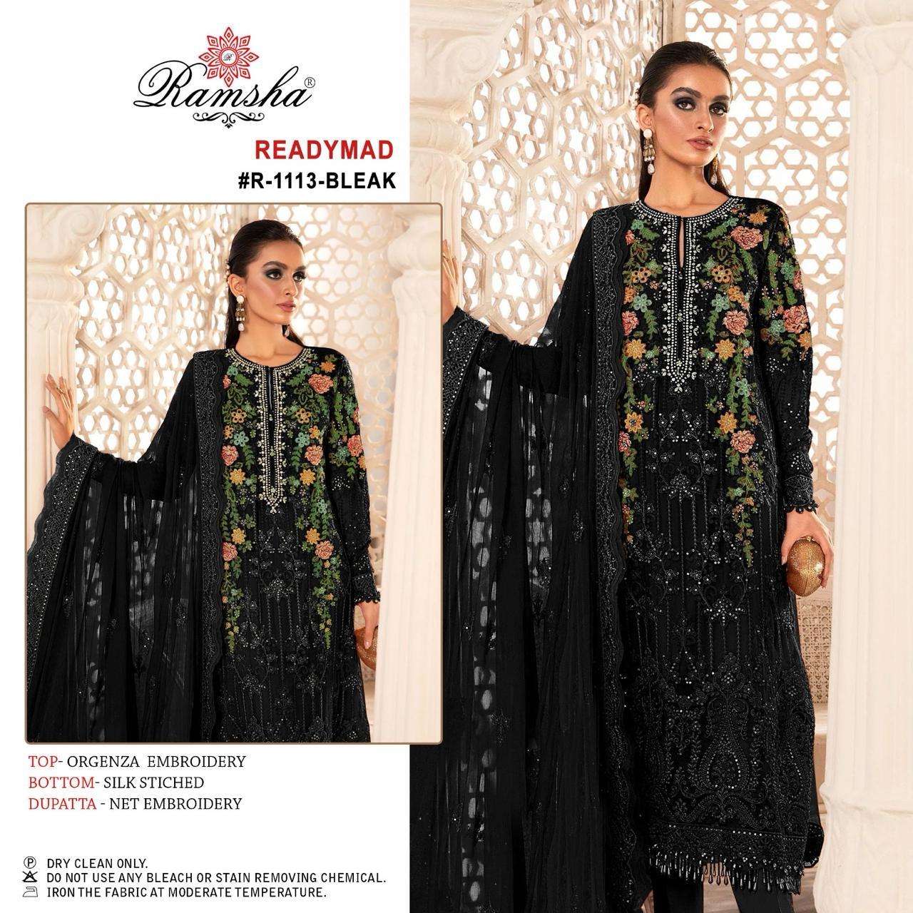 Ramsha R 1113 Organza Pakistani Suits Wholesale catalog