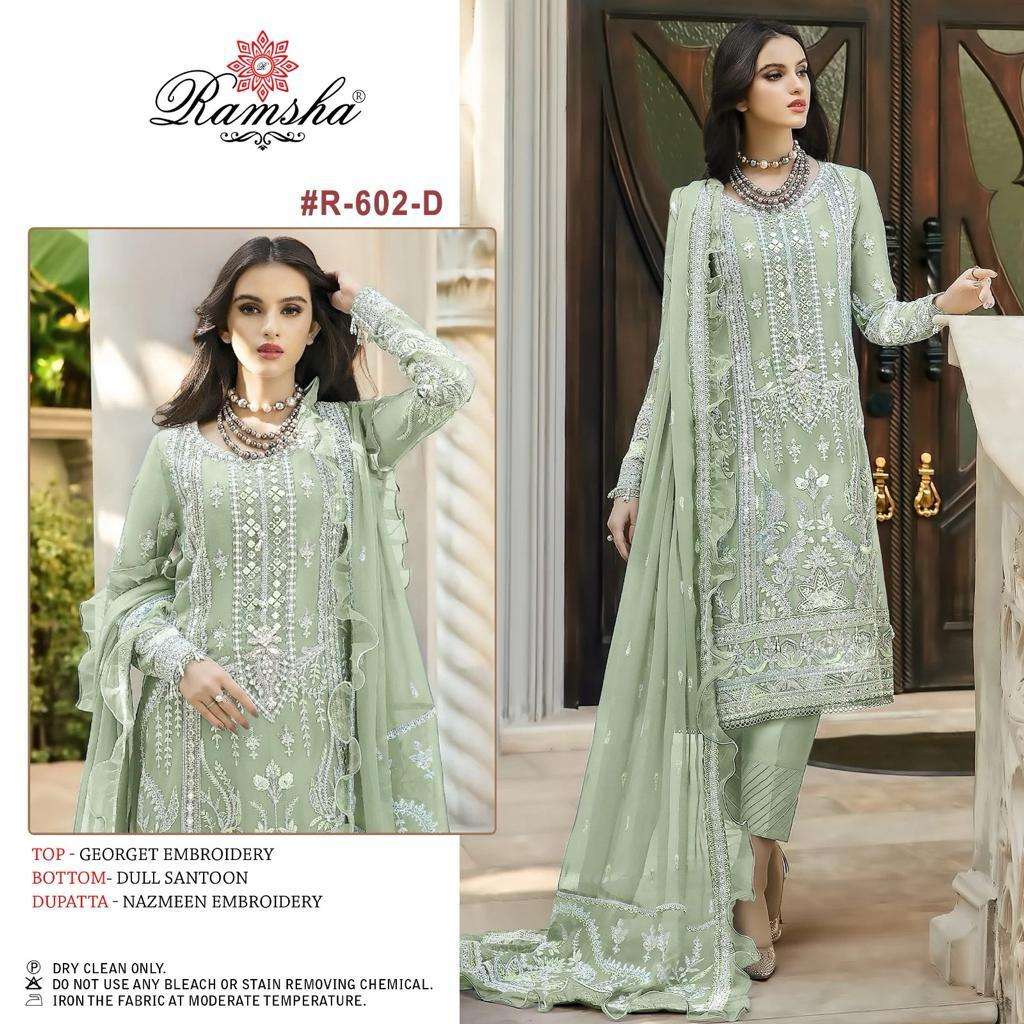 Ramsha R 602 Pakistani Suits Wholesale catalog