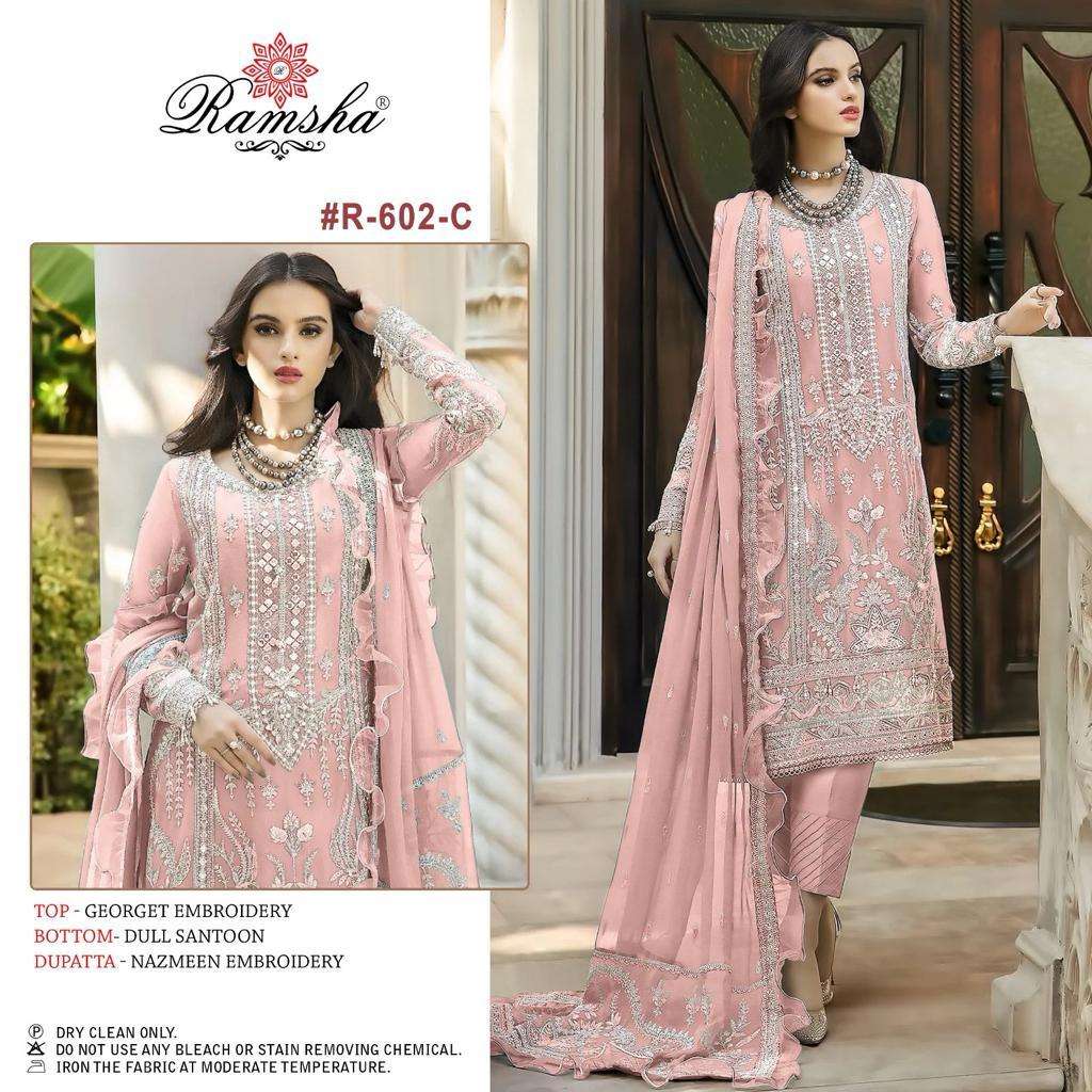 Ramsha R 602 Pakistani Suits Wholesale catalog