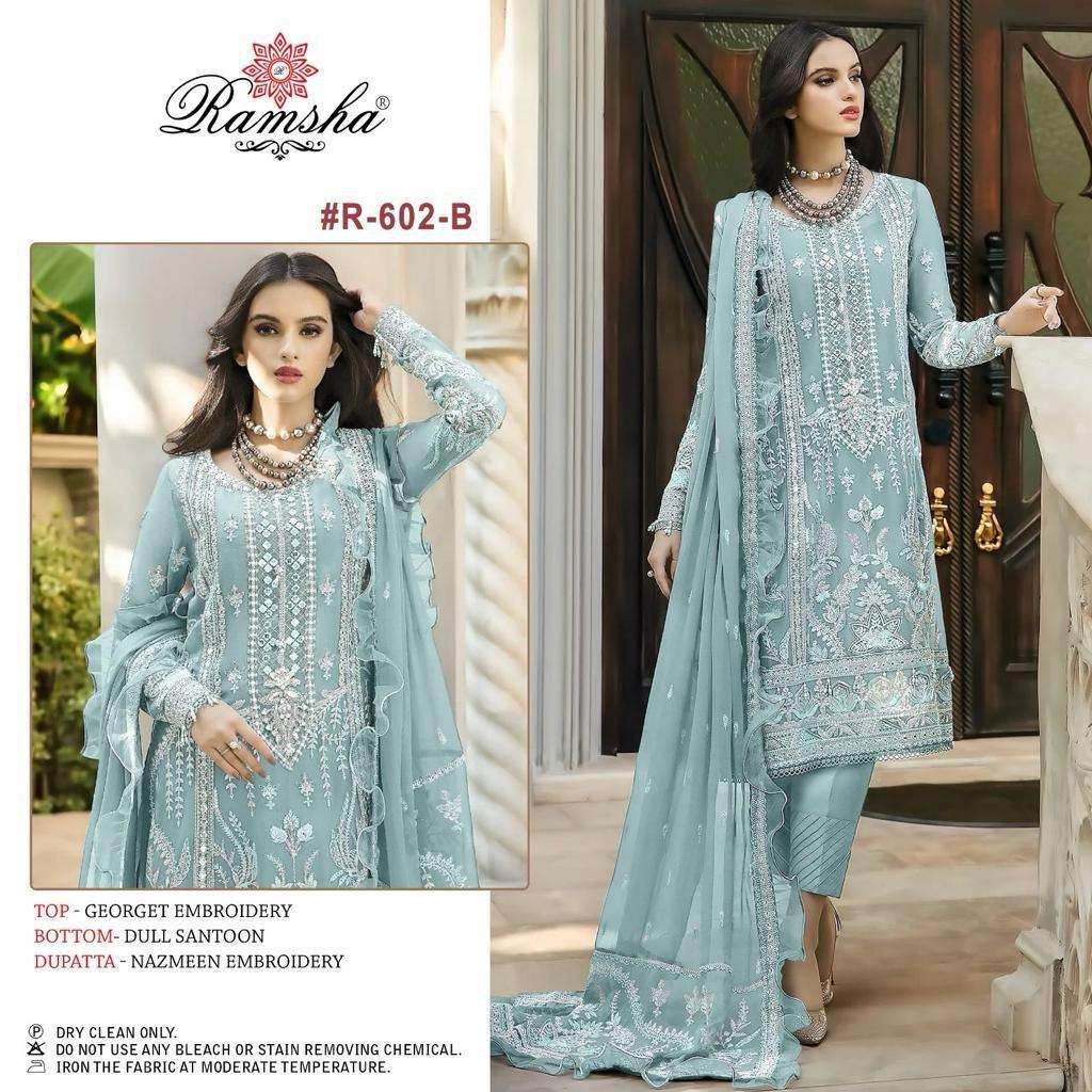 Ramsha R 602 Pakistani Suits Wholesale catalog