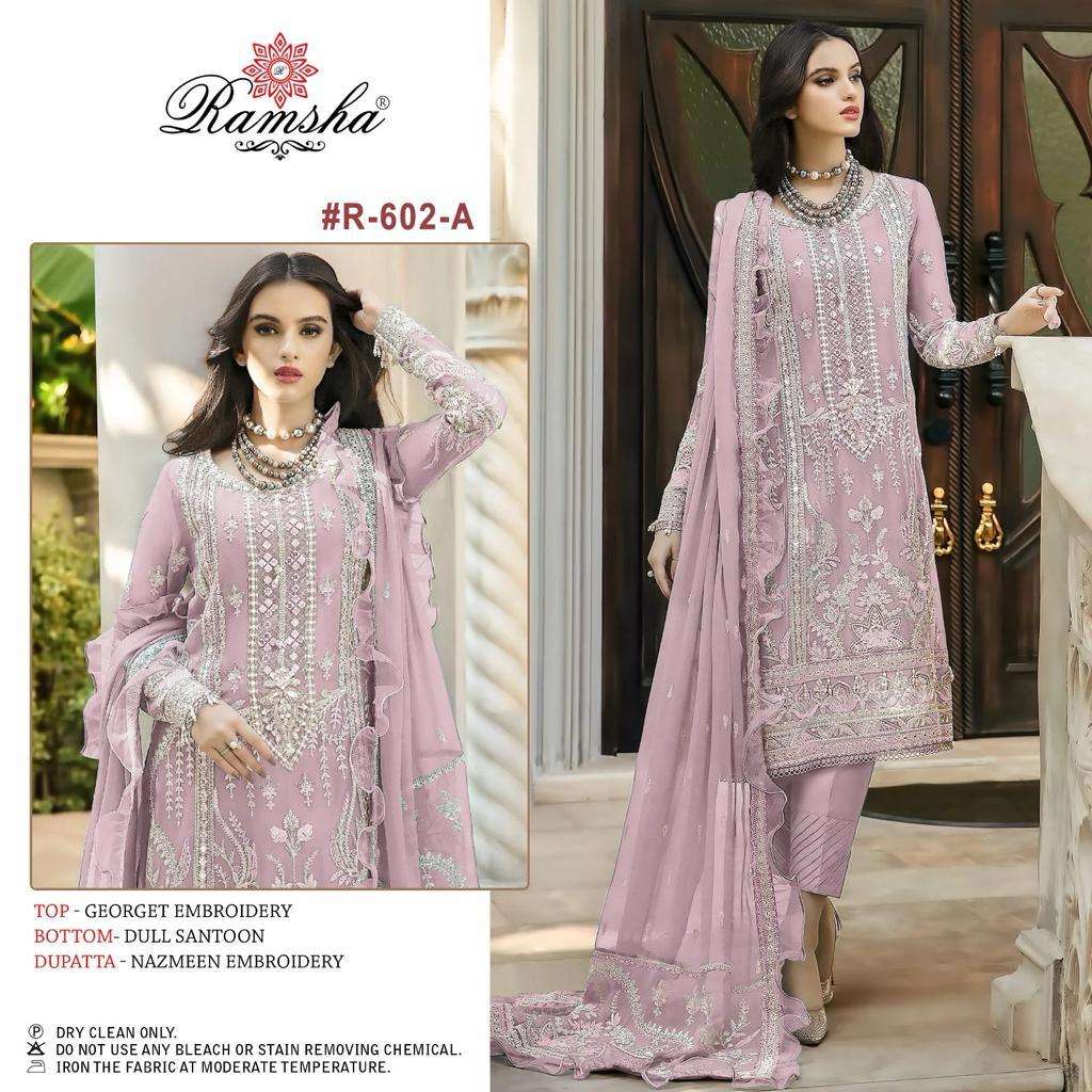 Ramsha R 602 Pakistani Suits Wholesale catalog