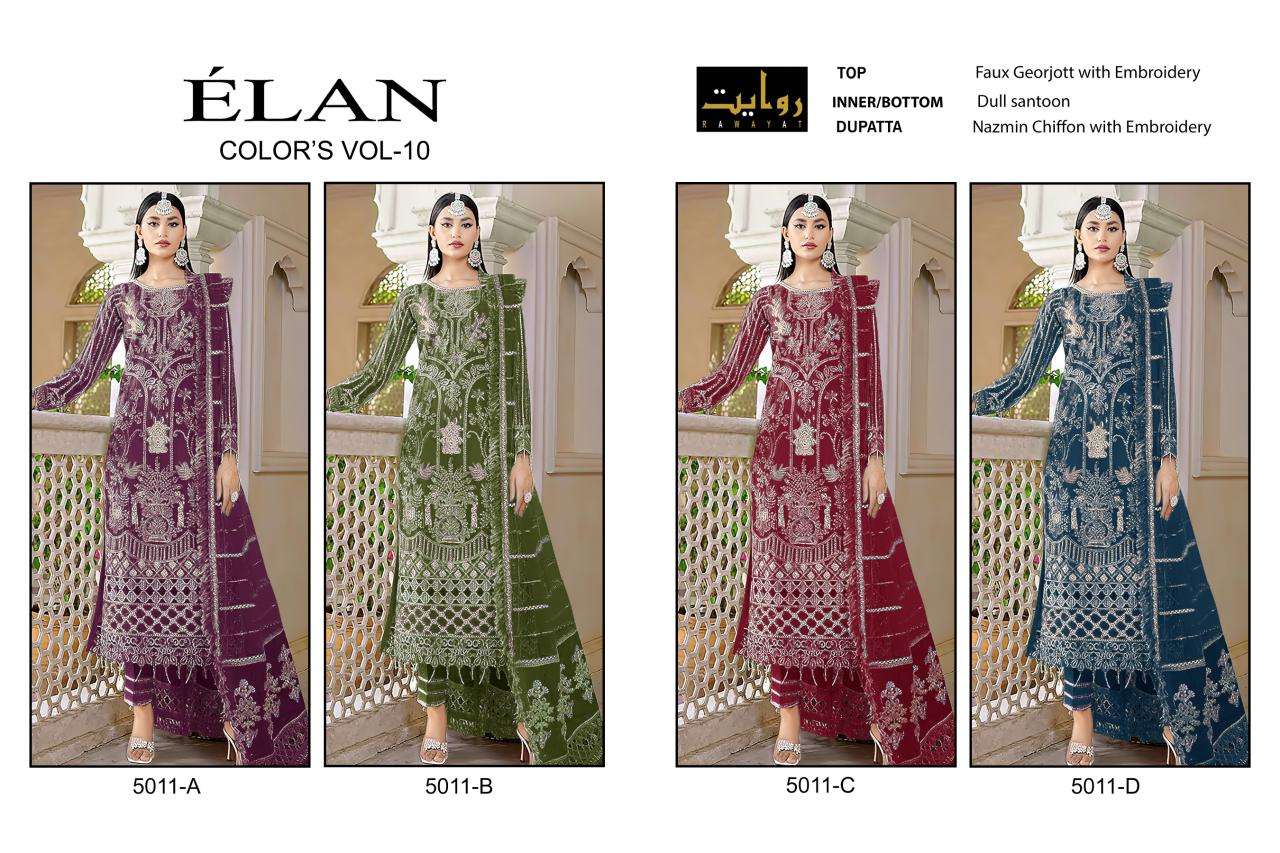 Rawayat Elan Colors Vol 10 Pakistani Suit Wholesale catalog