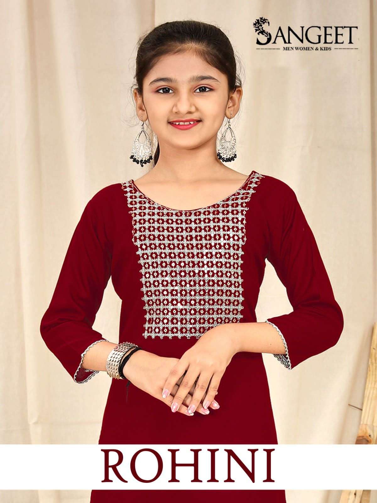 ROHINI RAYON EMBROIDERY SEQUENCE WORK Kurti Wholesale catalog