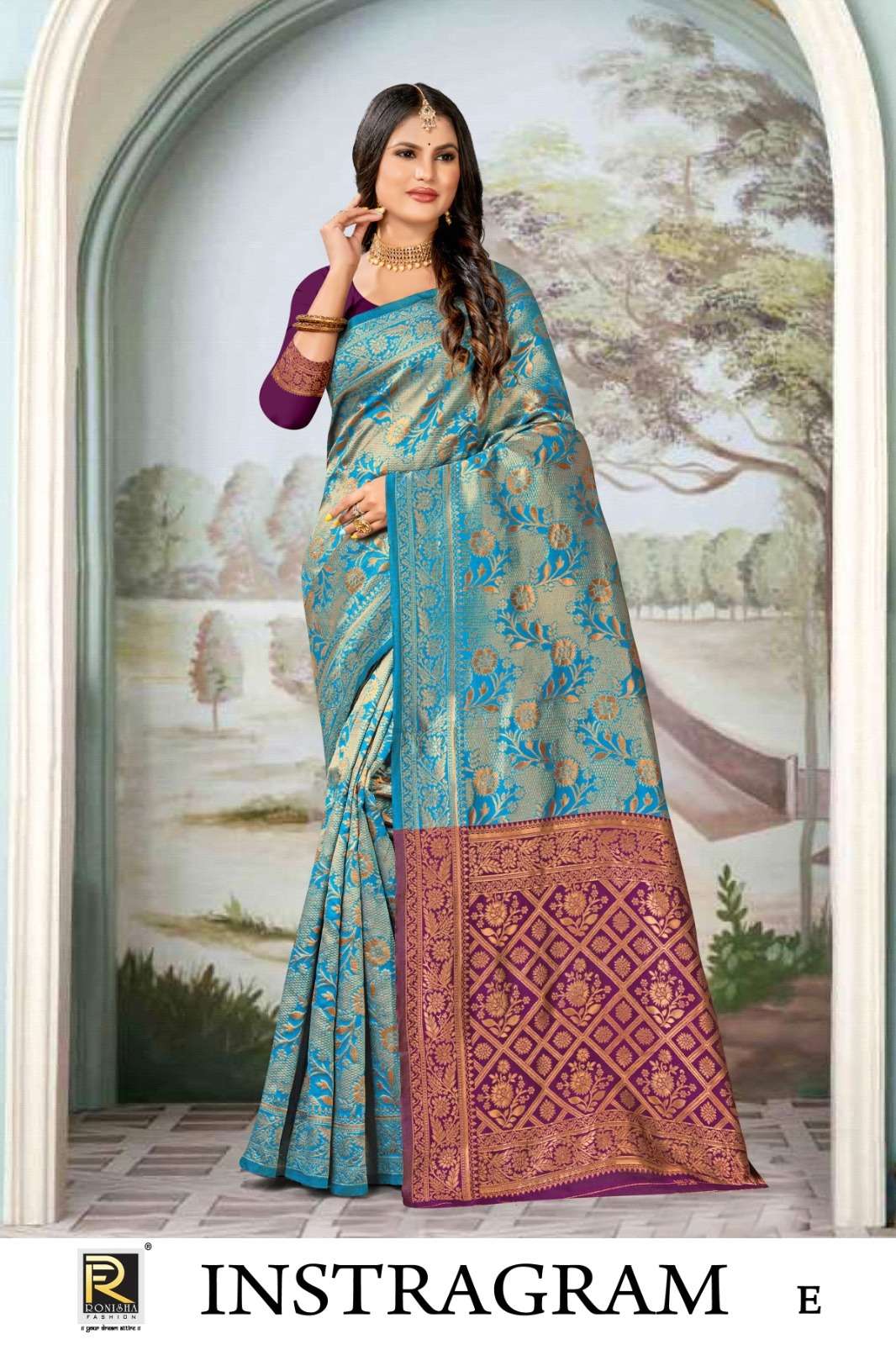 Ronisha Instragram  Banarasi Silk Saree Wholesale catalog