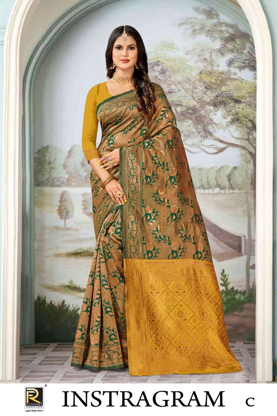 Ronisha Instragram  Banarasi Silk Saree Wholesale catalog