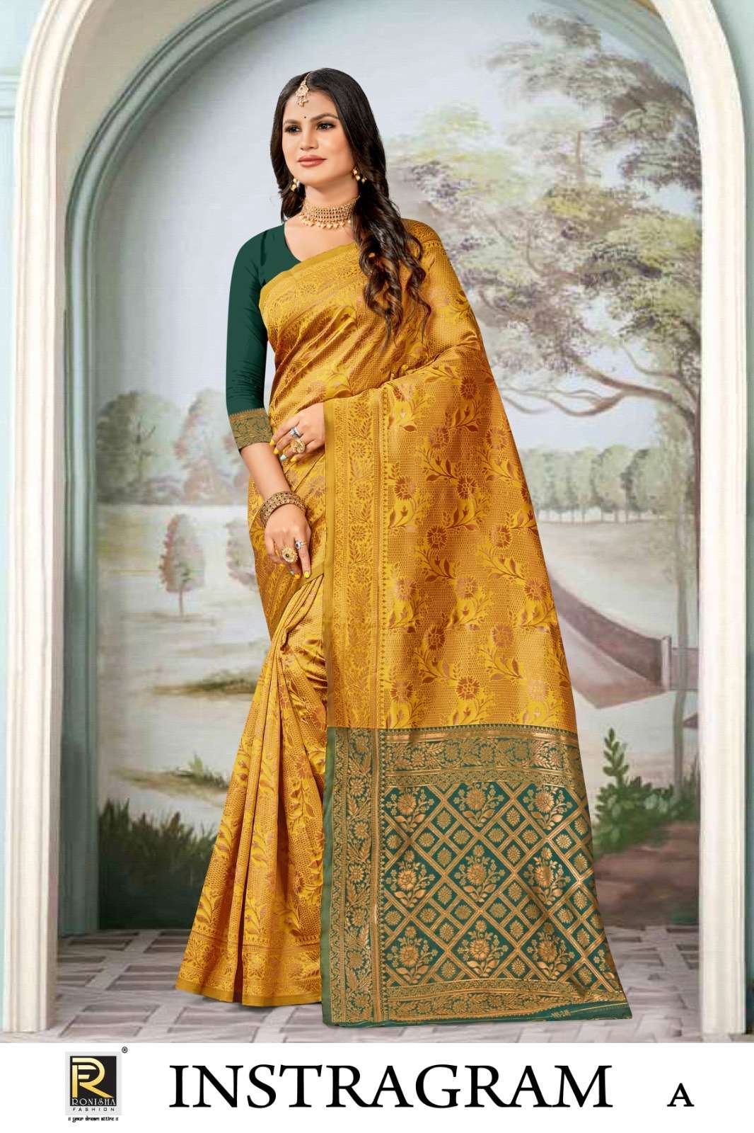 Ronisha Instragram  Banarasi Silk Saree Wholesale catalog