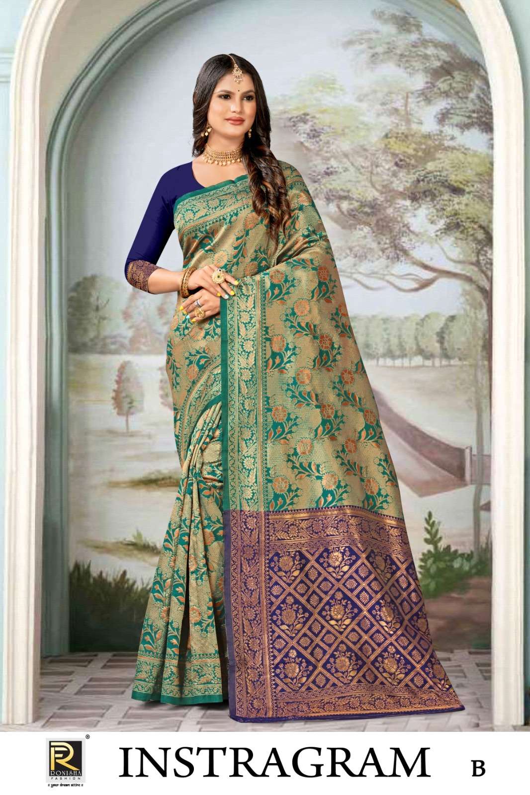 Ronisha Instragram  Banarasi Silk Saree Wholesale catalog
