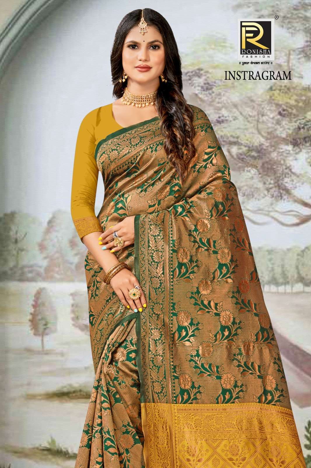 Ronisha Instragram  Banarasi Silk Saree Wholesale catalog