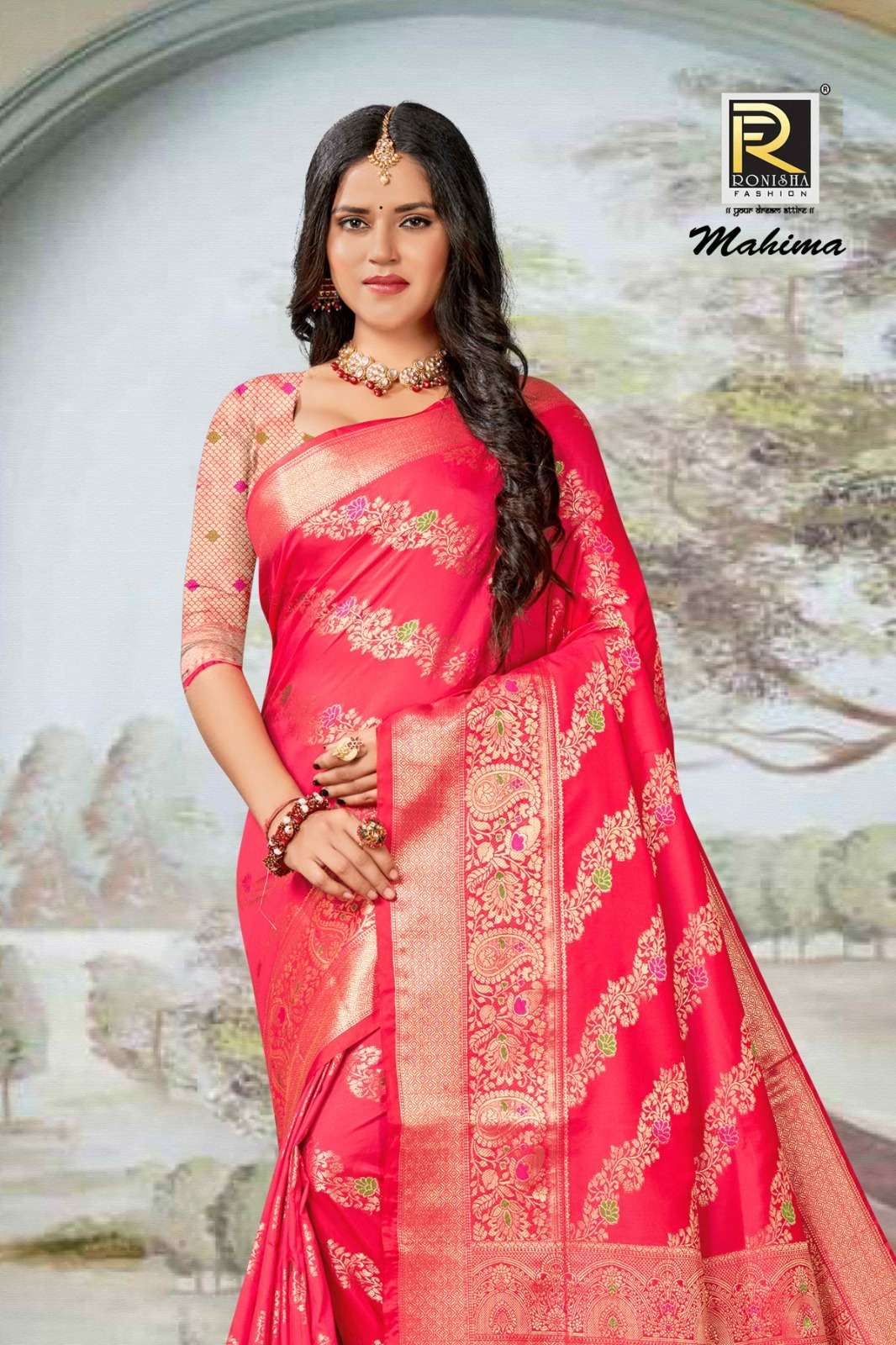 Ronisha Mahima Banarasi Silk Saree Wholesale catalog