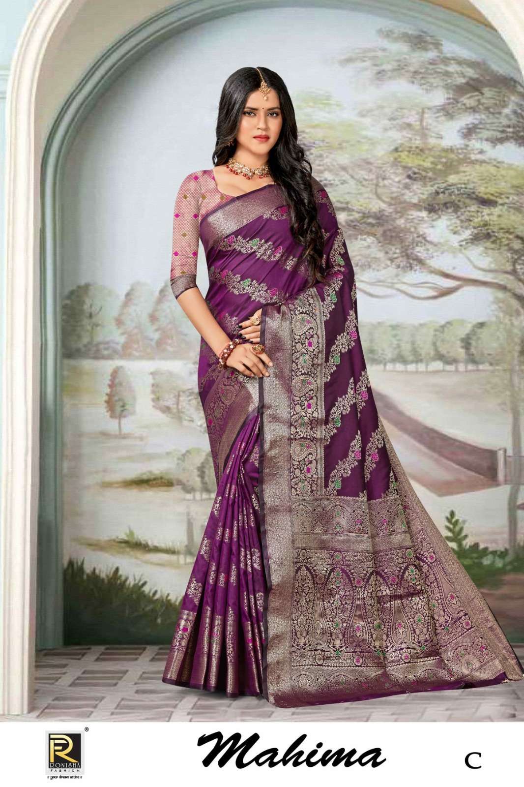Ronisha Mahima Banarasi Silk Saree Wholesale catalog