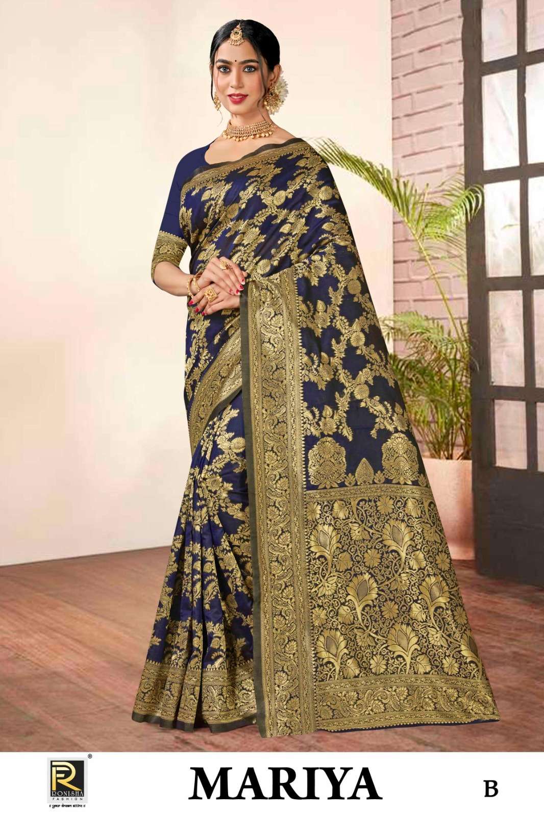 Ronisha Mariya  banarasi Silk Saree Wholesale catalog
