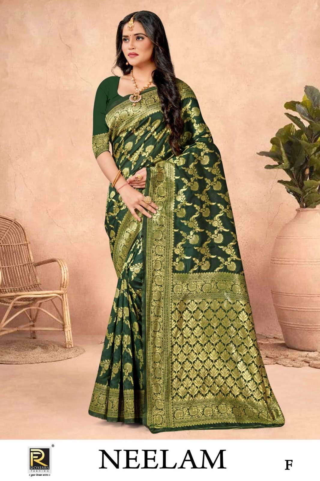 Ronisha Neelam banarasi Silk Saree Wholesale catalog