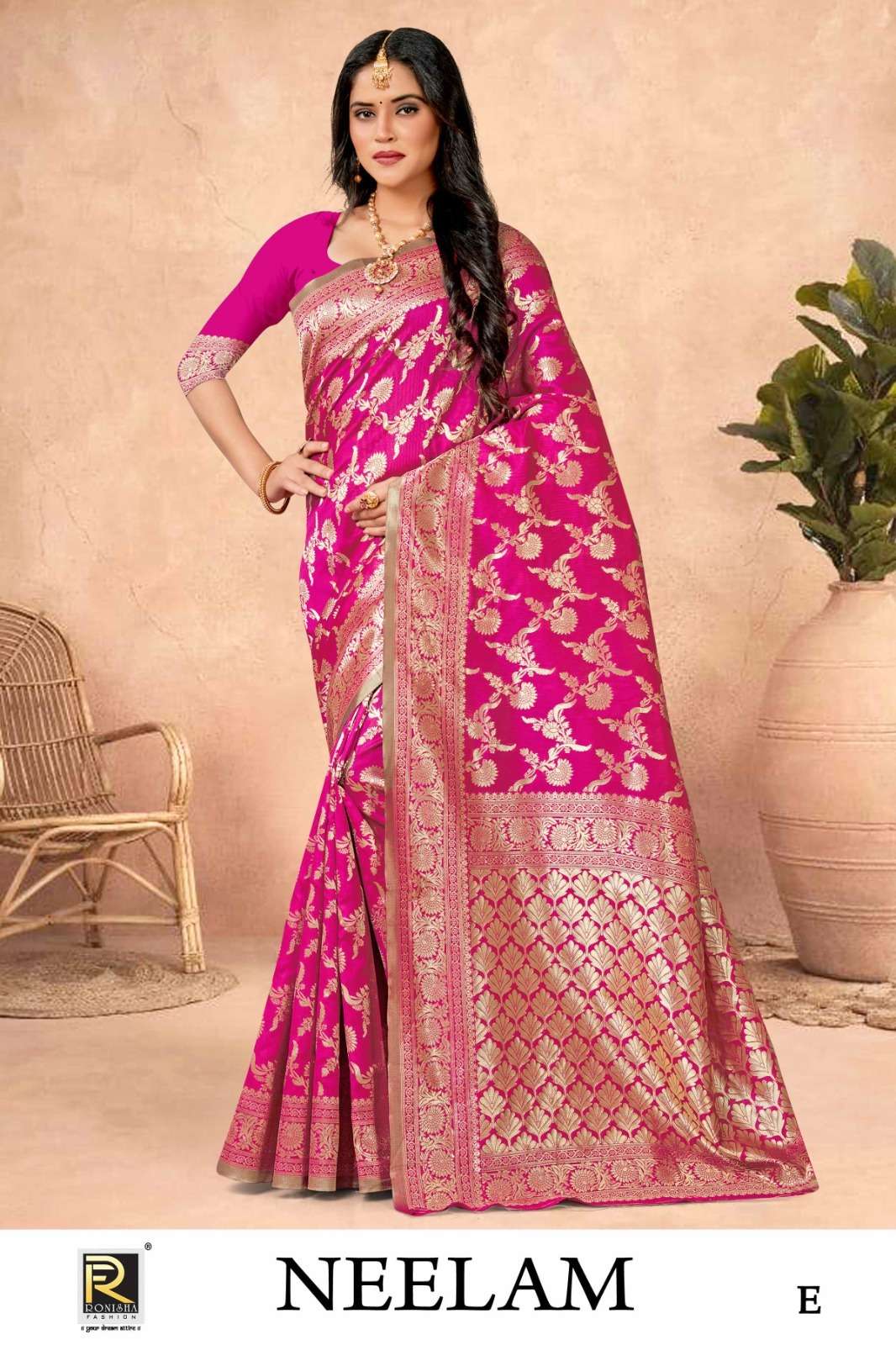 Ronisha Neelam banarasi Silk Saree Wholesale catalog