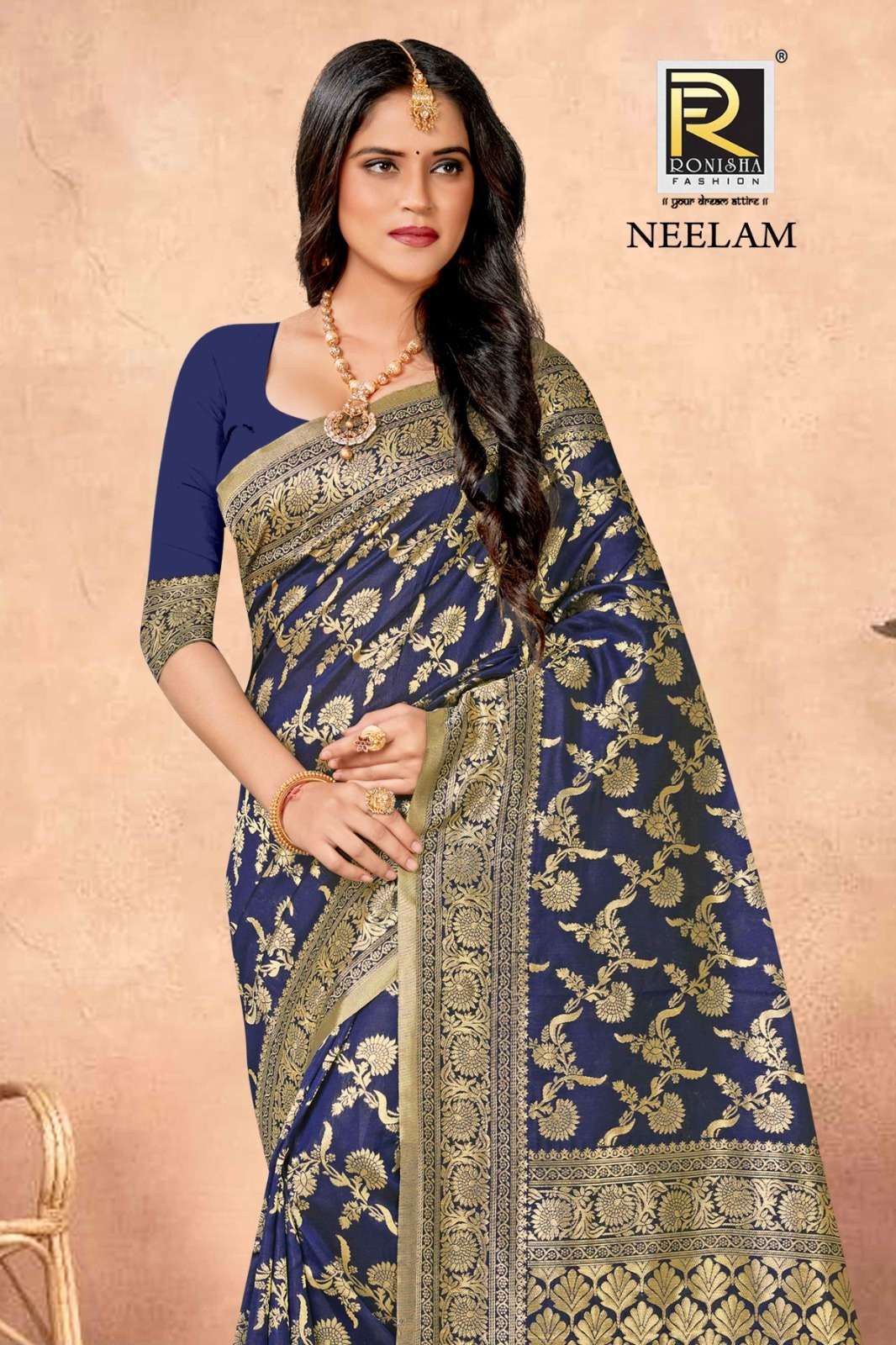 Ronisha Neelam banarasi Silk Saree Wholesale catalog
