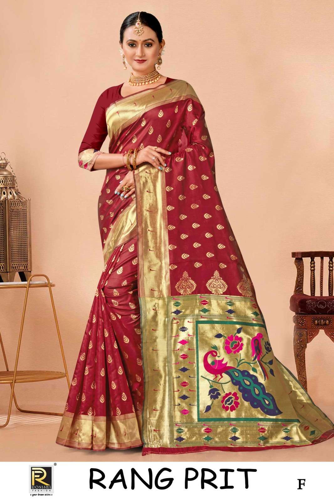 Ronisha Rang prit Banarasi Silk Designer Saree Wholesale catalog