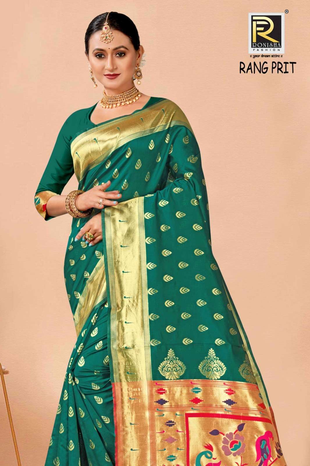 Ronisha Rang prit Banarasi Silk Designer Saree Wholesale catalog
