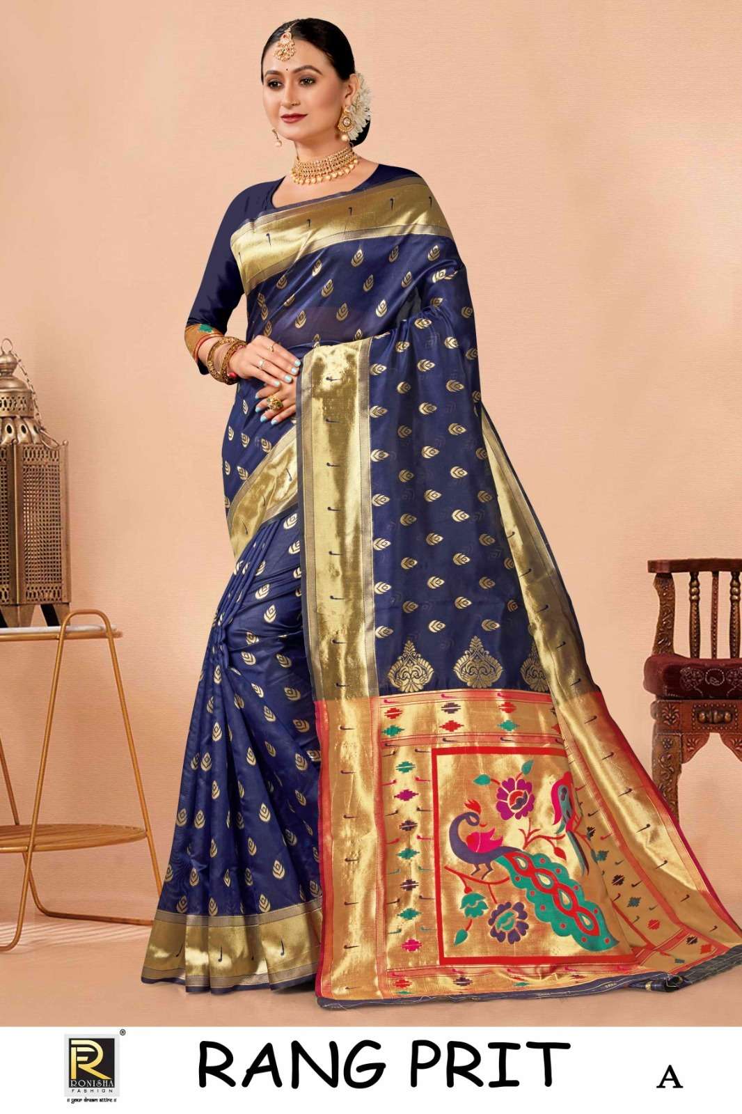 Ronisha Rang prit Banarasi Silk Designer Saree Wholesale catalog