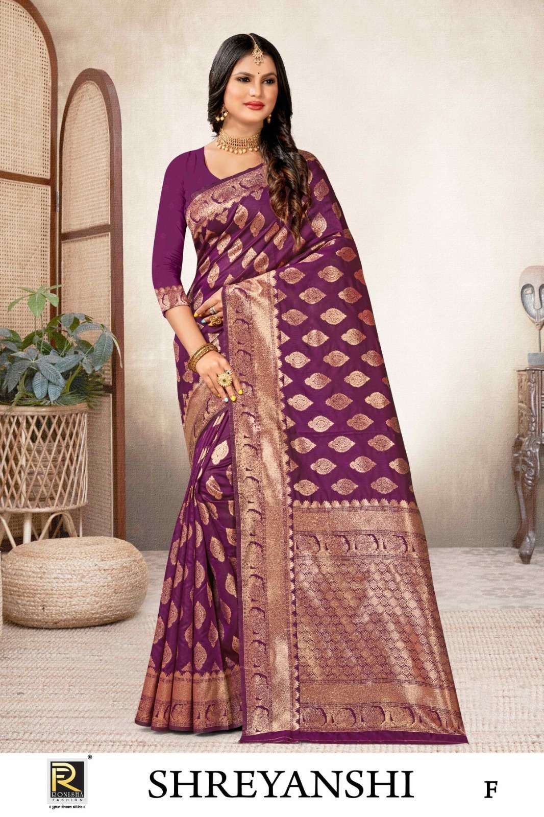 Ronisha Shreyanshi  banarasi Silk Saree Wholesale catalog