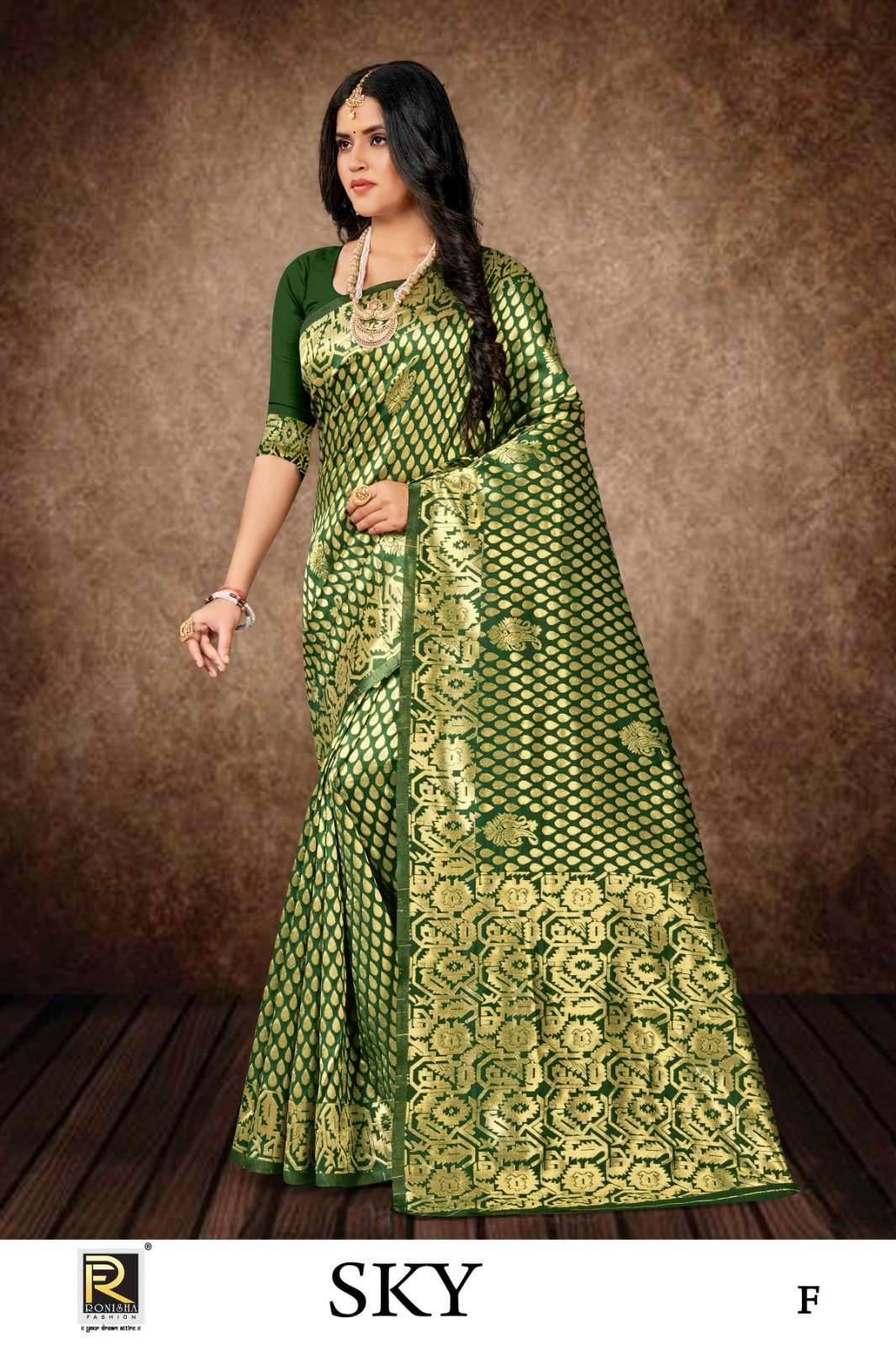 Ronisha Sky  banarasi Silk Saree Wholesale catalog