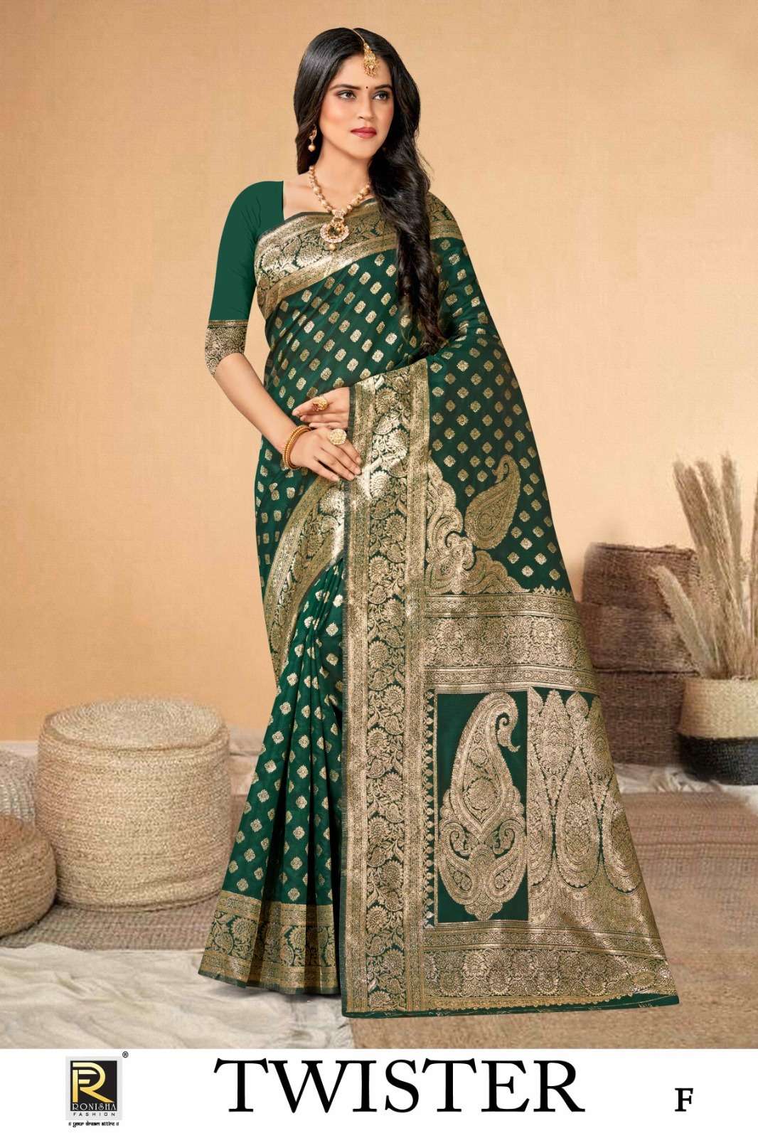 Ronisha Twister banarasi silk Saree Wholesale catalog