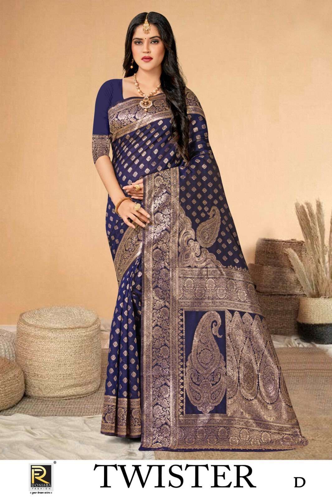Ronisha Twister banarasi silk Saree Wholesale catalog