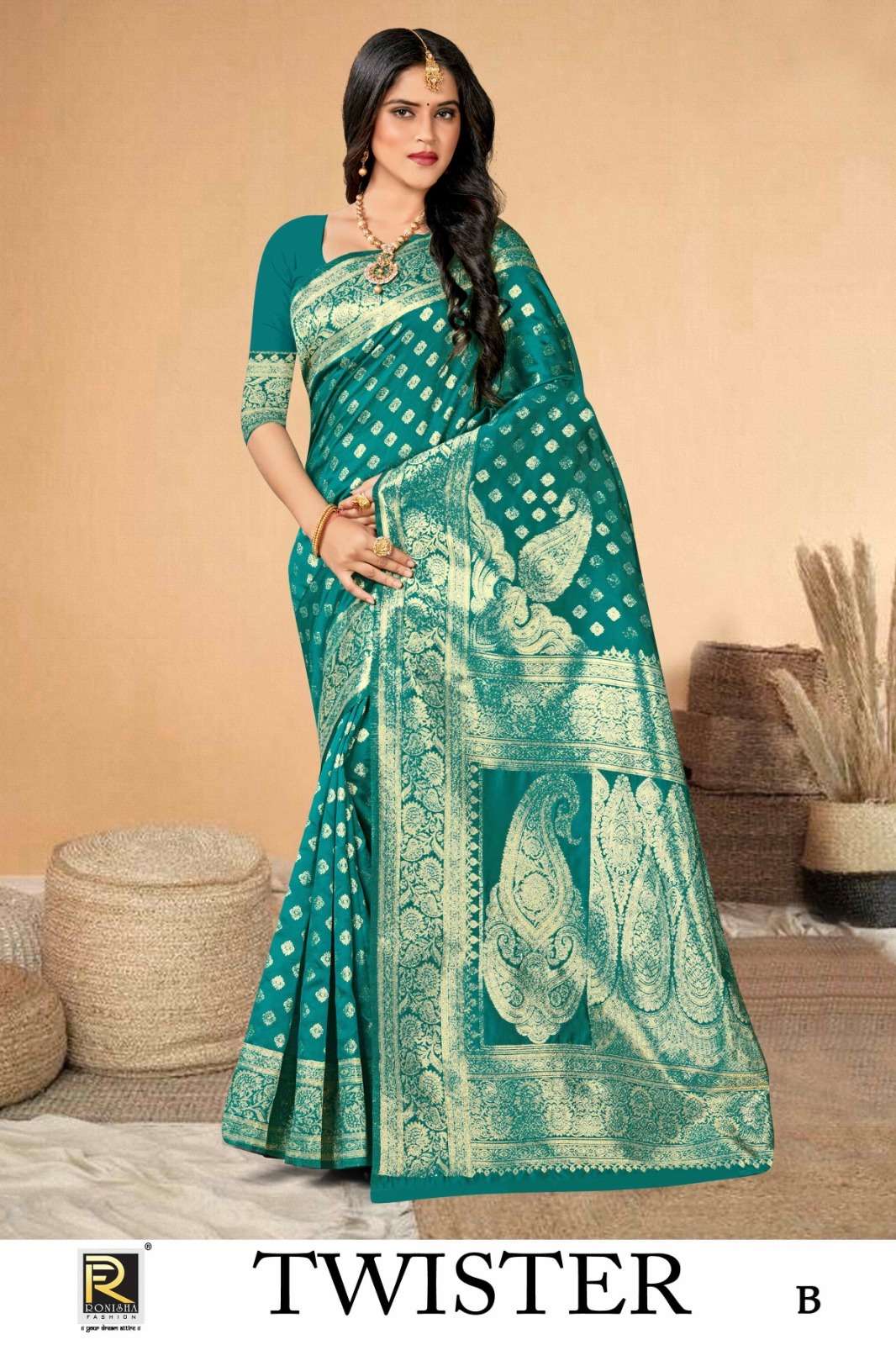 Ronisha Twister banarasi silk Saree Wholesale catalog