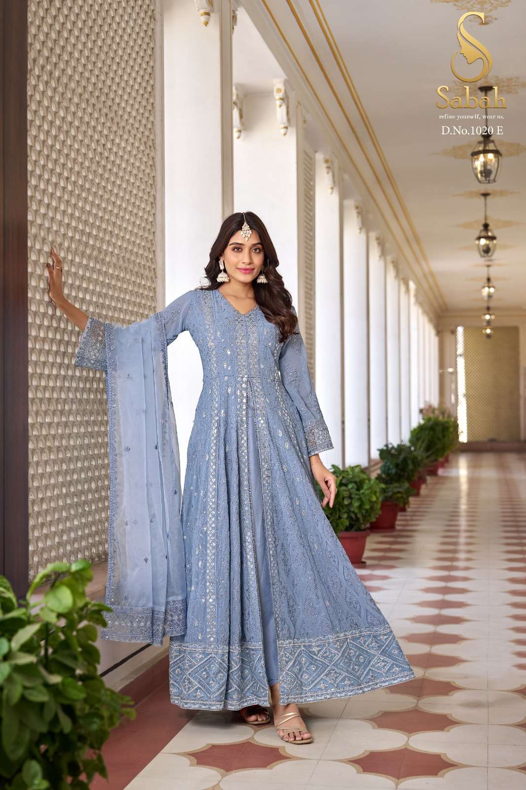 Sabah Ruhani Faux Georgette Designer Salwar Suits Wholesale catalog