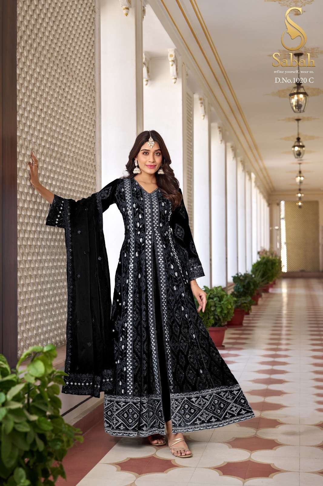 Sabah Ruhani Faux Georgette Designer Salwar Suits Wholesale catalog