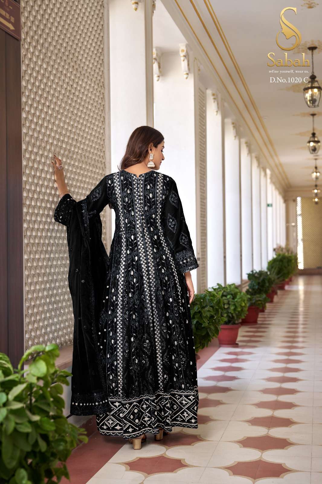 Sabah Ruhani Faux Georgette Designer Salwar Suits Wholesale catalog