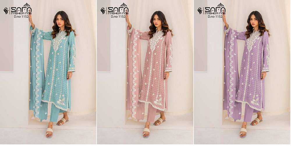 Safa Fashion Fab 1152 Georgette Pakistani suits Wholesale catalog